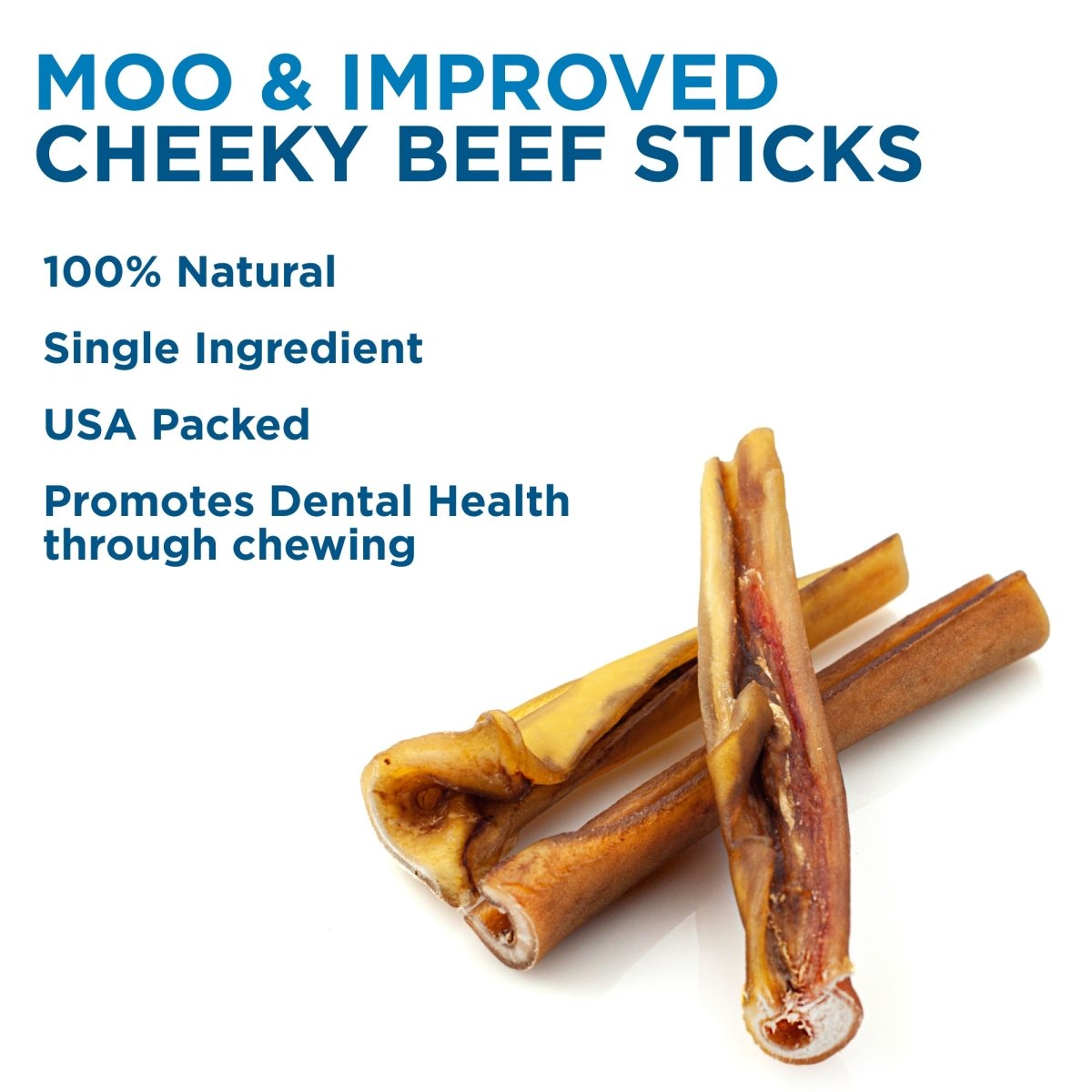 Moo &amp; improved 6-Inch Cheeky Beef Sticks by Best Bully Sticks.