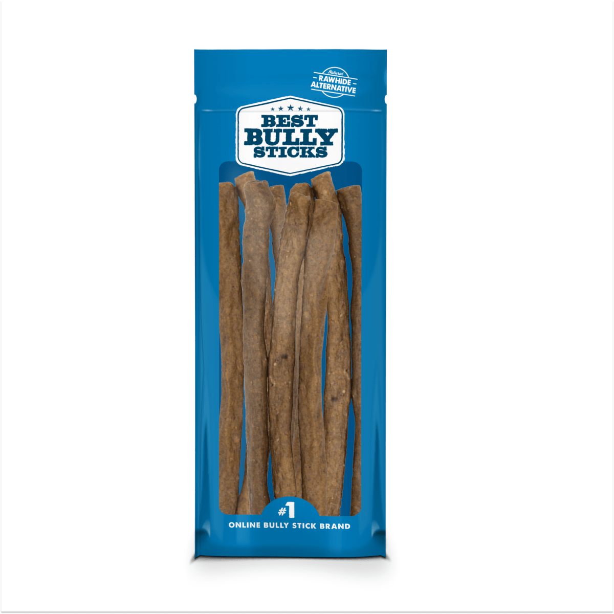 A package of Best Bully Sticks&#39; Bully Snack Sticks Large.