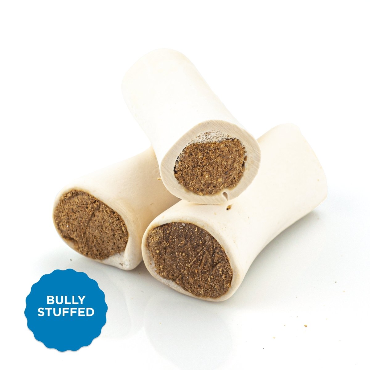 Three Bully Stuffed Shin Bones (3 Pack) with the brand name Best Bully Sticks.