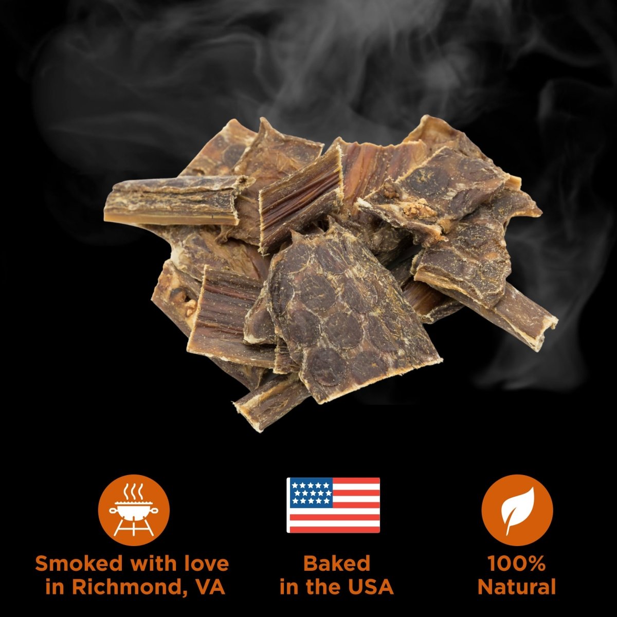 Hickory Smoked Beef Joint Jerky 1lb, smoked with love in Richmond, Virginia, USA by Best Bully Sticks.