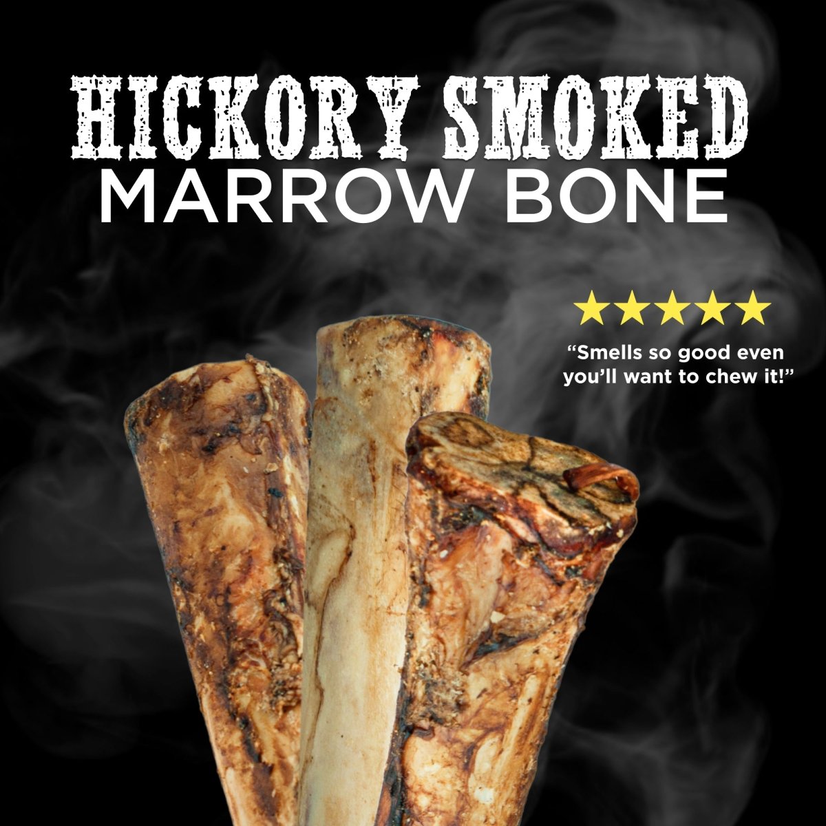 Best Bully Sticks&#39; Hickory Smoked Beef Marrow Bones 4 Pack