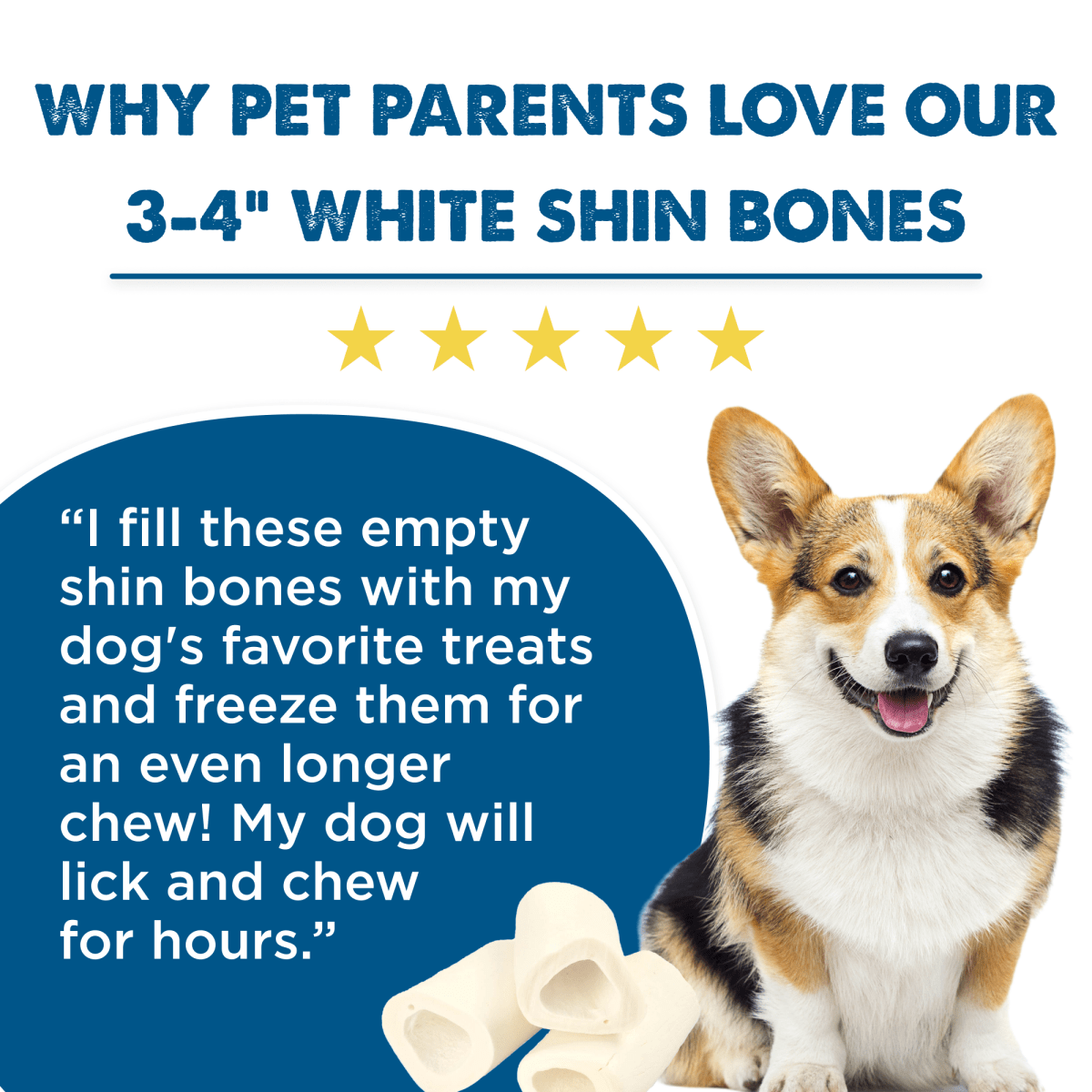 Why pet parents love our Best Bully Sticks White Bone 3-4&quot; 3pk.